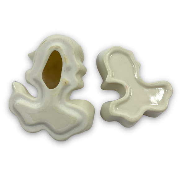 Antique porcelain angel box - Picture 3 of 9